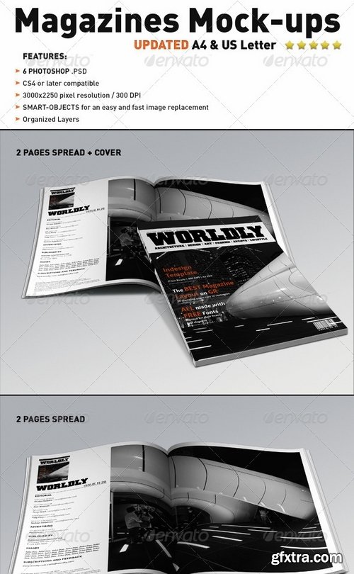 GraphicRiver - Realistic Magazines Mock-ups Templates 1623692