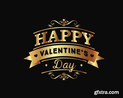 Collection logo slogan flyer card valentines day vector image 11 EPS