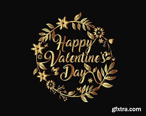 Collection logo slogan flyer card valentines day vector image 11 EPS