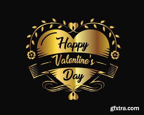 Collection logo slogan flyer card valentines day vector image 11 EPS