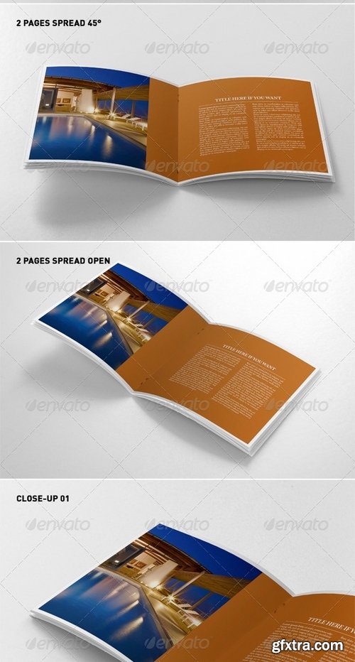 GraphicRiver - Photorealistic Square Brochure Mock-ups 4123650