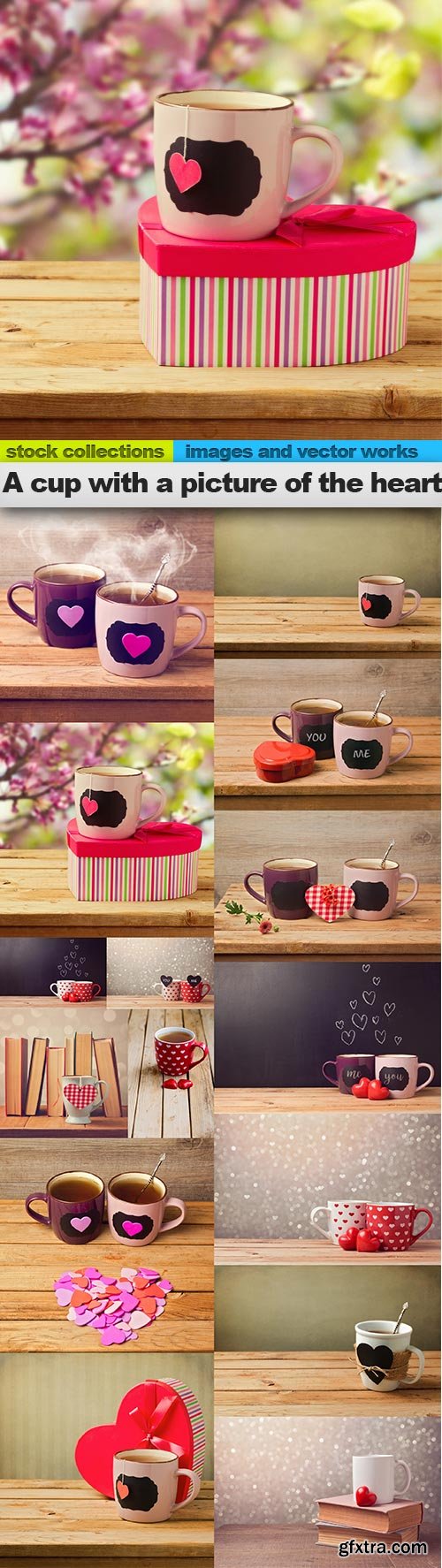 A cup with a picture of the heart, 15 x UHQ JPEG