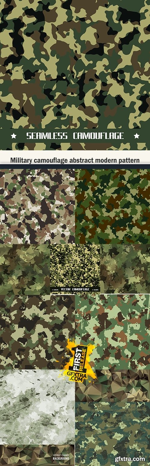 Military camouflage abstract modern pattern