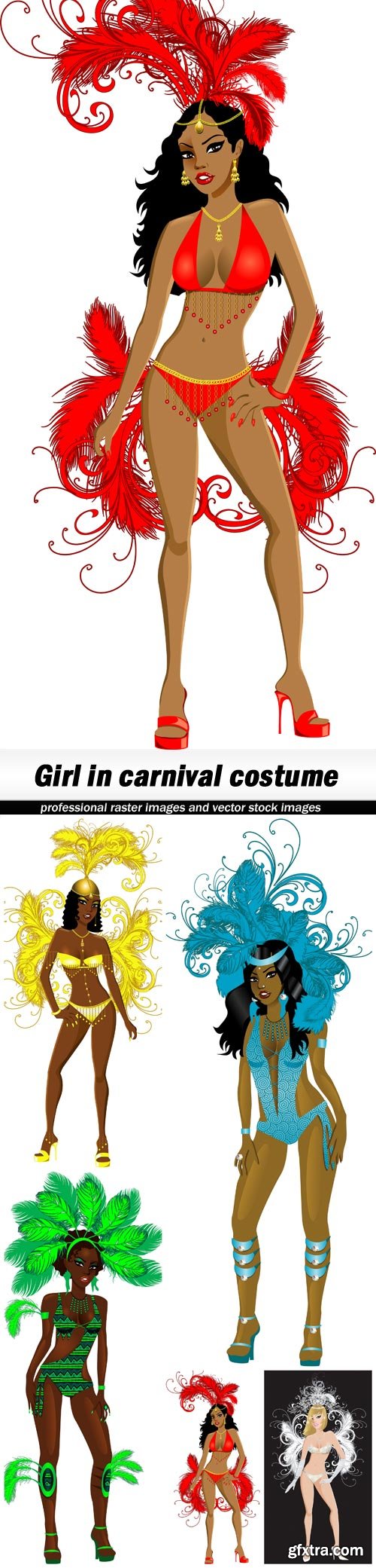 Girl in carnival costume - 5 EPS