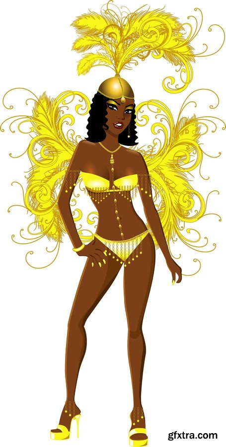 Girl in carnival costume - 5 EPS