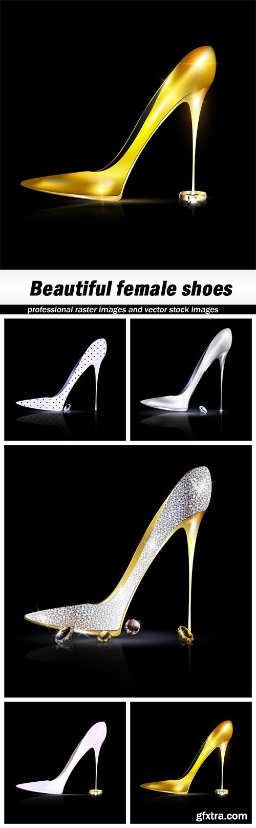 Beautiful female shoes - 5 EPS