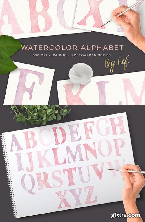 CM - Watercolor Alphabet Clipart Graphics 593361