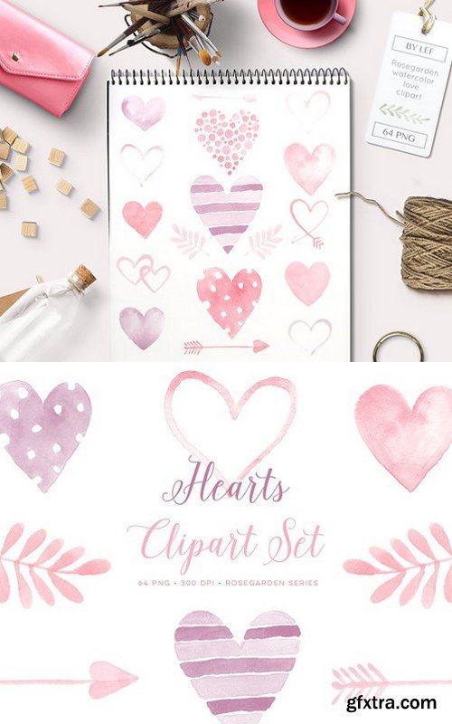 CM - Heart Watercolor Graphics 64 PNG 456466