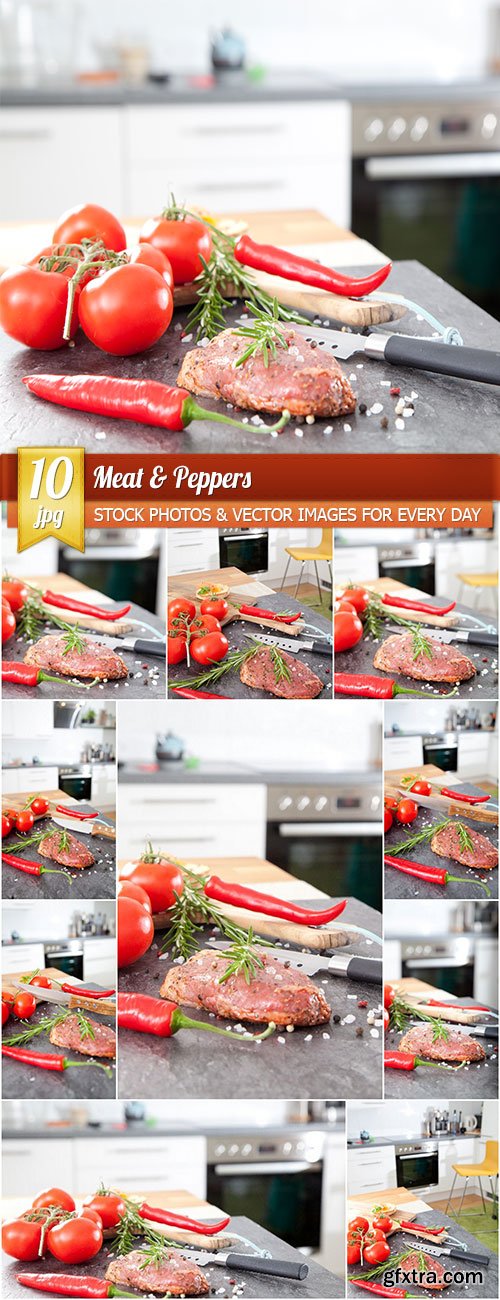 Meat & Peppers, 10 x UHQ JPEG