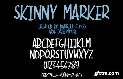 Skinny Marker font