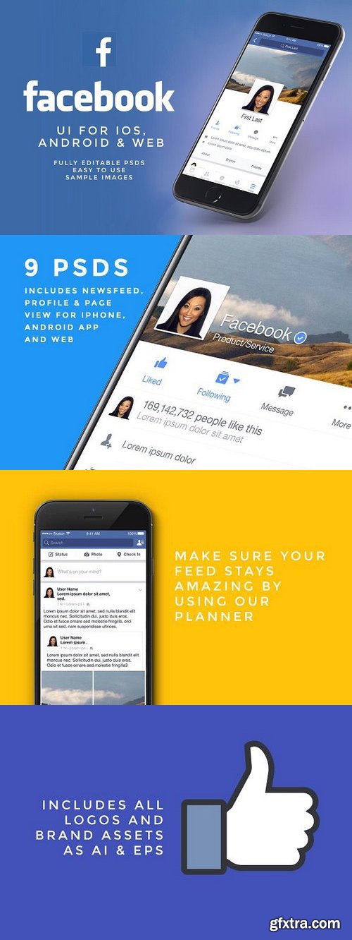 CM - NEW Facebook UI Kit 764830