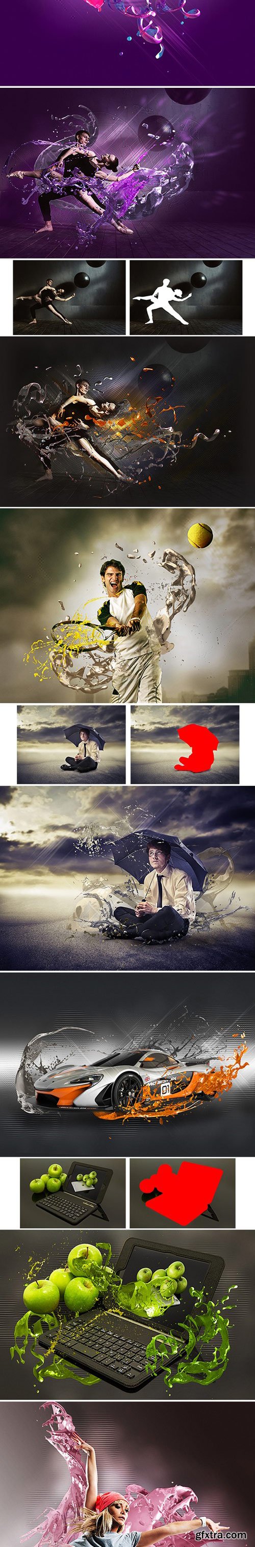 Graphicriver - Splash Art Kit Photoshop Action 19409983