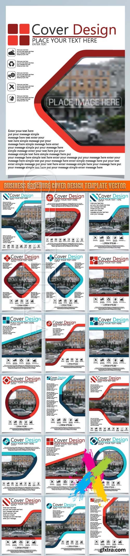 Business brochure cover design template vector