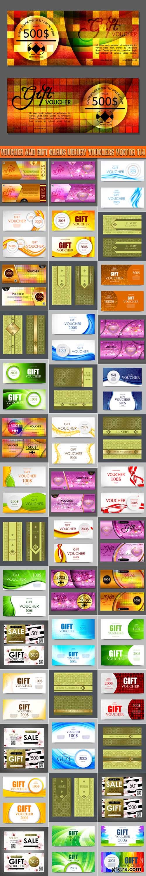 Voucher and gift cards luxury vouchers vector 114