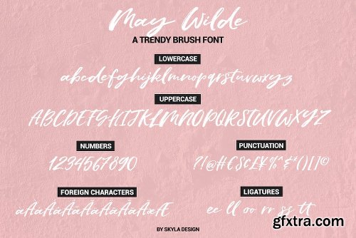 CreativeMarket Trendy Brush Font May Wilde 1162667