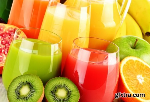 Collection of apple juice various fruits fresh vitamin iron 25 HQ Jpeg