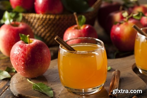 Collection of apple juice various fruits fresh vitamin iron 25 HQ Jpeg