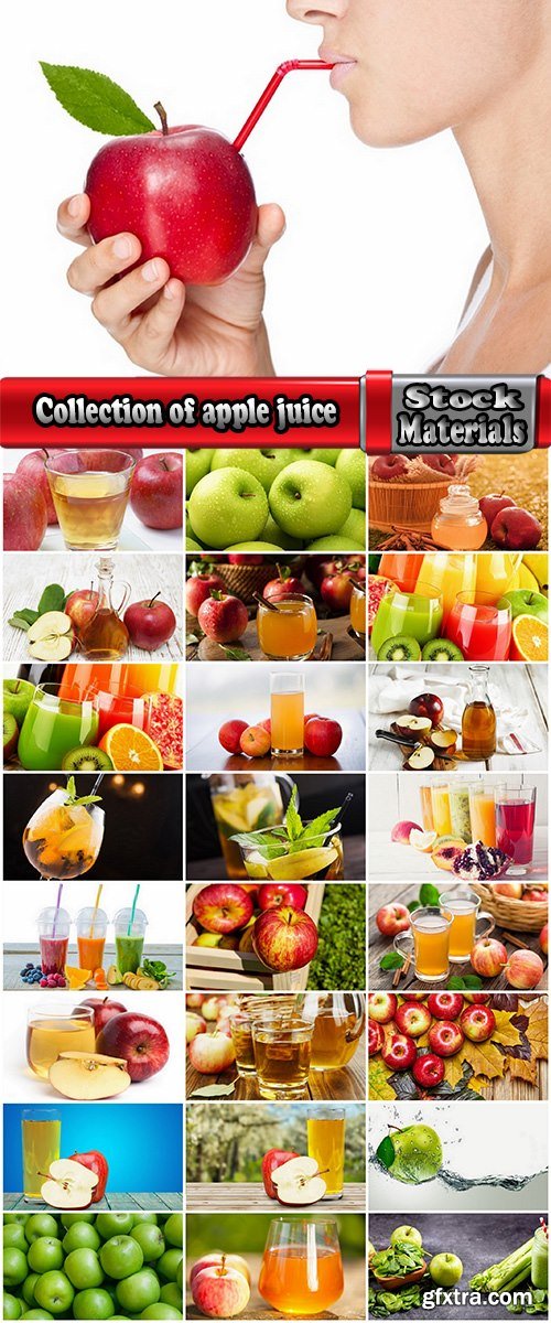 Collection of apple juice various fruits fresh vitamin iron 25 HQ Jpeg