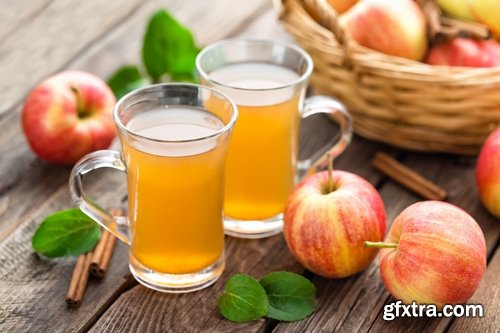 Collection of apple juice various fruits fresh vitamin iron 25 HQ Jpeg