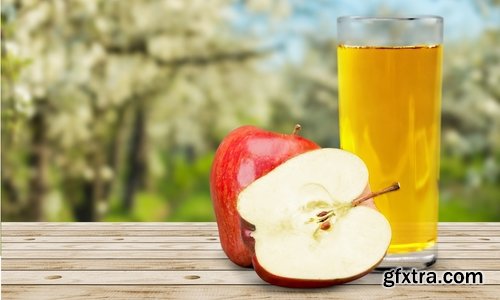 Collection of apple juice various fruits fresh vitamin iron 25 HQ Jpeg