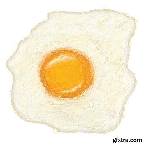 Collection of egg shell eggs breakfast omelette 25 EPS