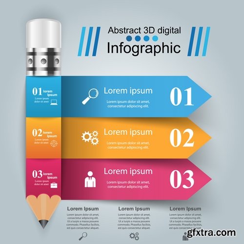 Collection of infographics idea light bulb turn based strategy for business success 25 EPS