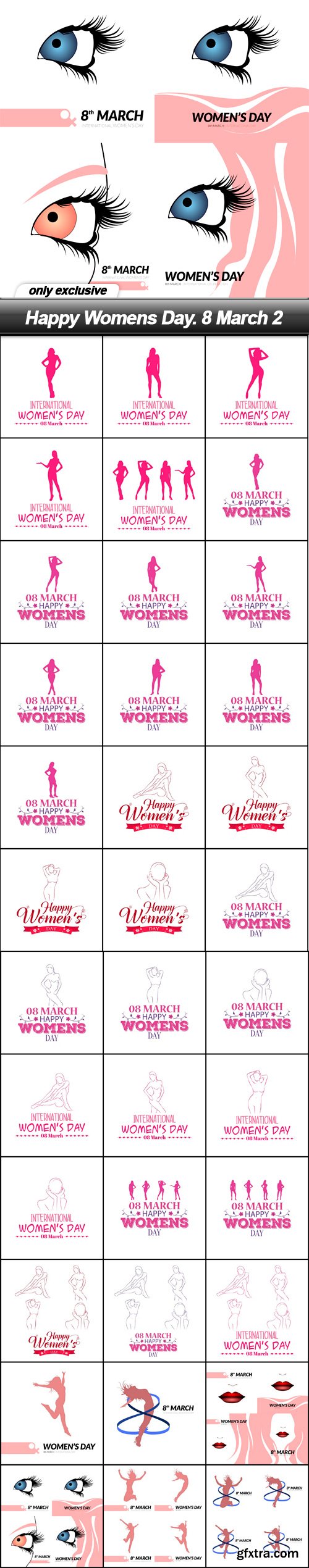 Happy Womens Day. 8 March 2 - 36 EPS