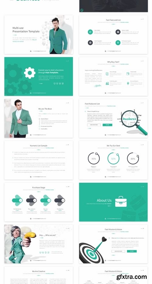 GraphicRiver - Fast - Multipurpose Powerpoint Template Pack 18184752