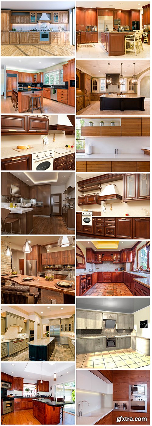 Wooden kitchen interior - 14UHQ JPEG