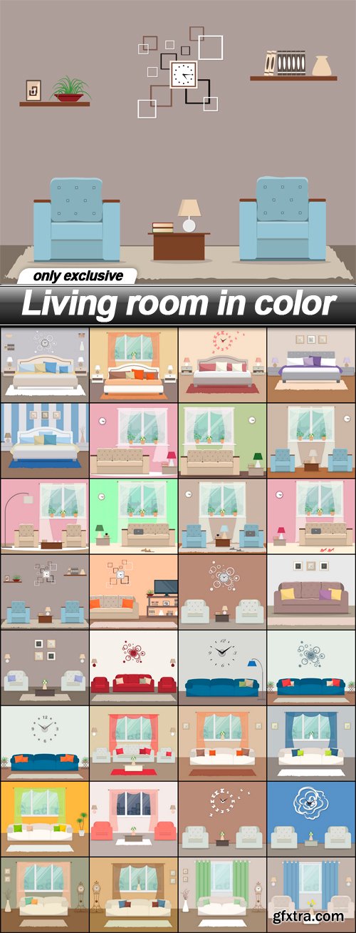 Living room in color - 32 EPS