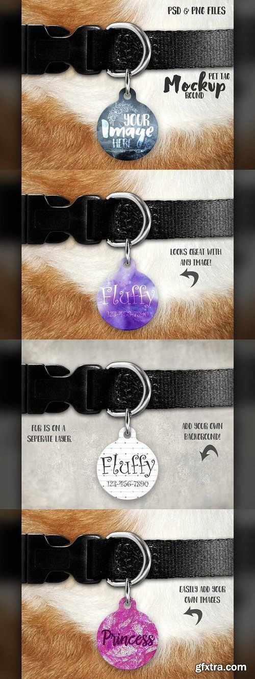 CM - Round Pet Tag Mockup 1155586