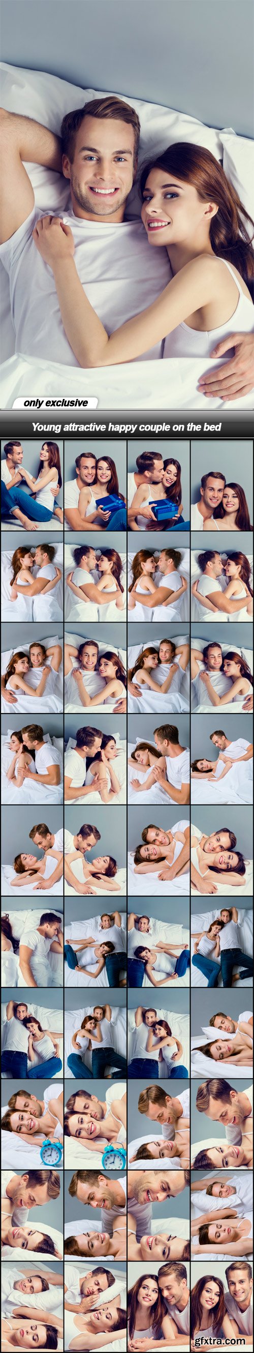 Young attractive happy couple on the bed - 40 UHQ JPEG