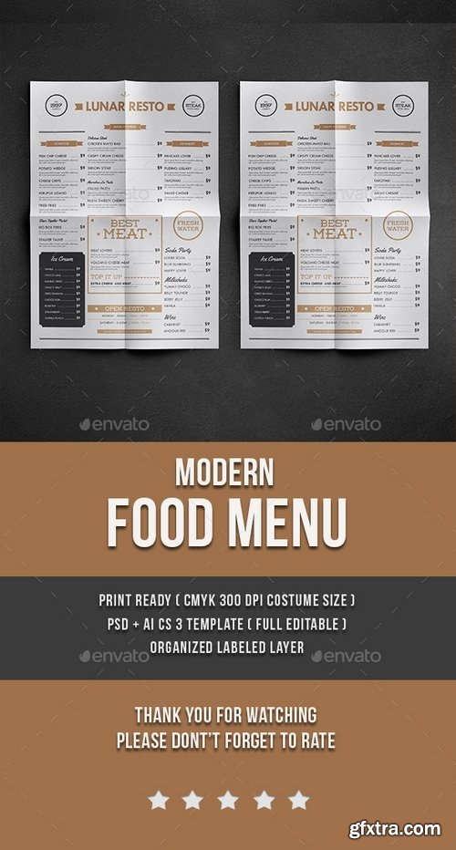 GraphicRiver - Modern Food Menu 15786373