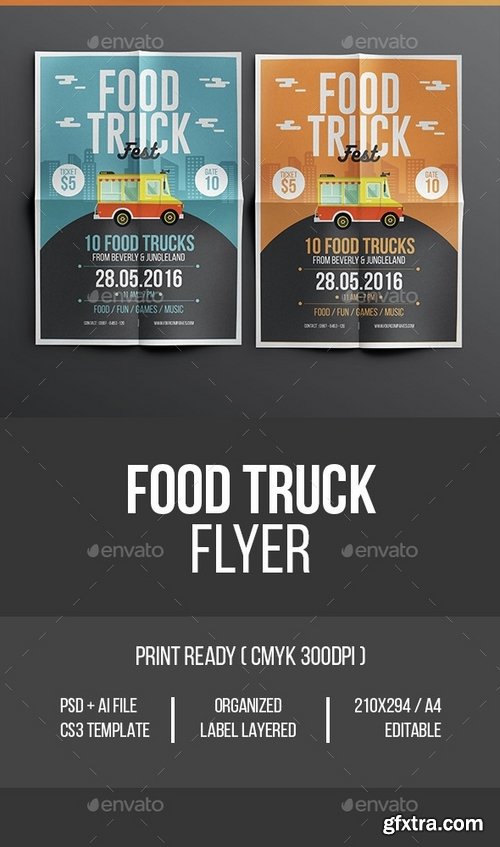 GraphicRiver - Food Truck Flyer 15415690