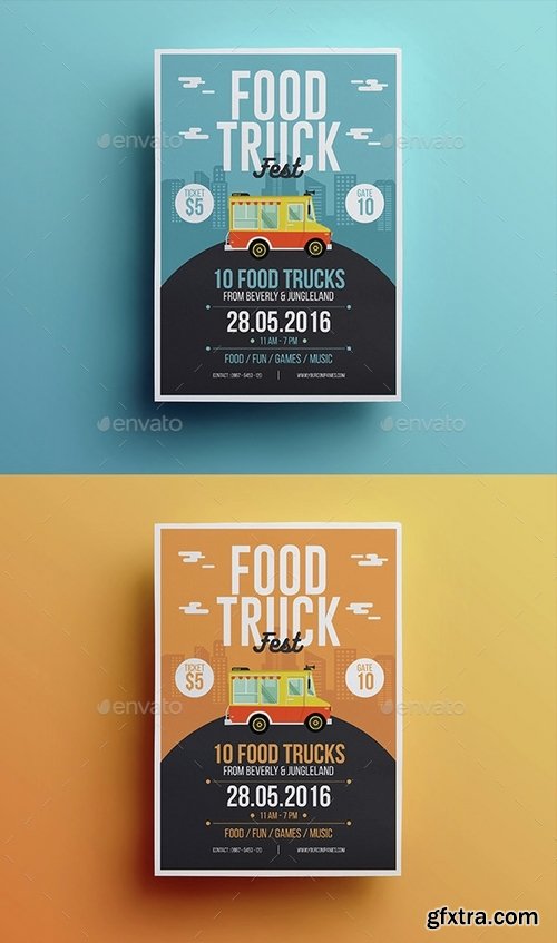 GraphicRiver - Food Truck Flyer 15415690