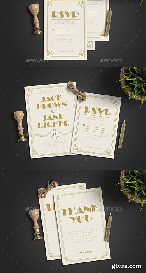 GraphicRiver - Classic Wedding Invitation Set 19136923