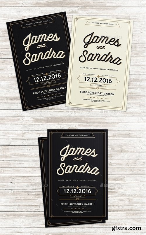 GraphicRiver - Authentic Wedding Invitation 17719451