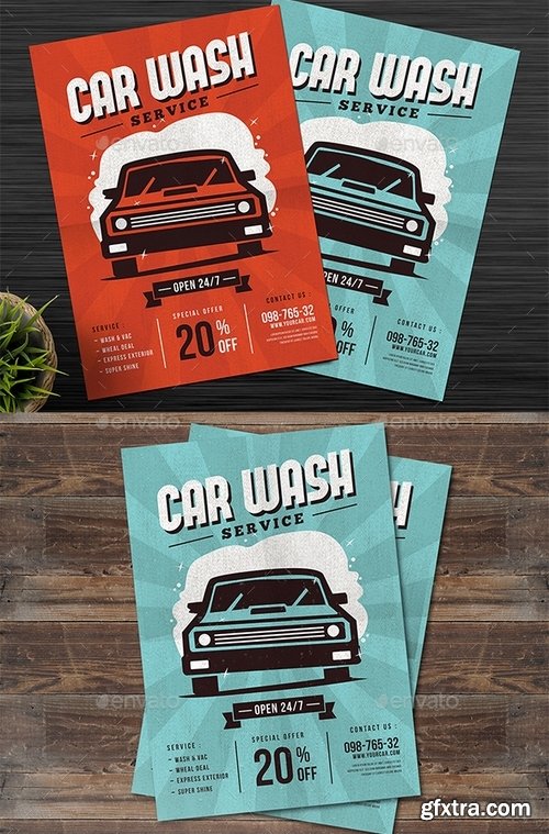 GraphicRiver - Car Wash Service Flyer 19221516