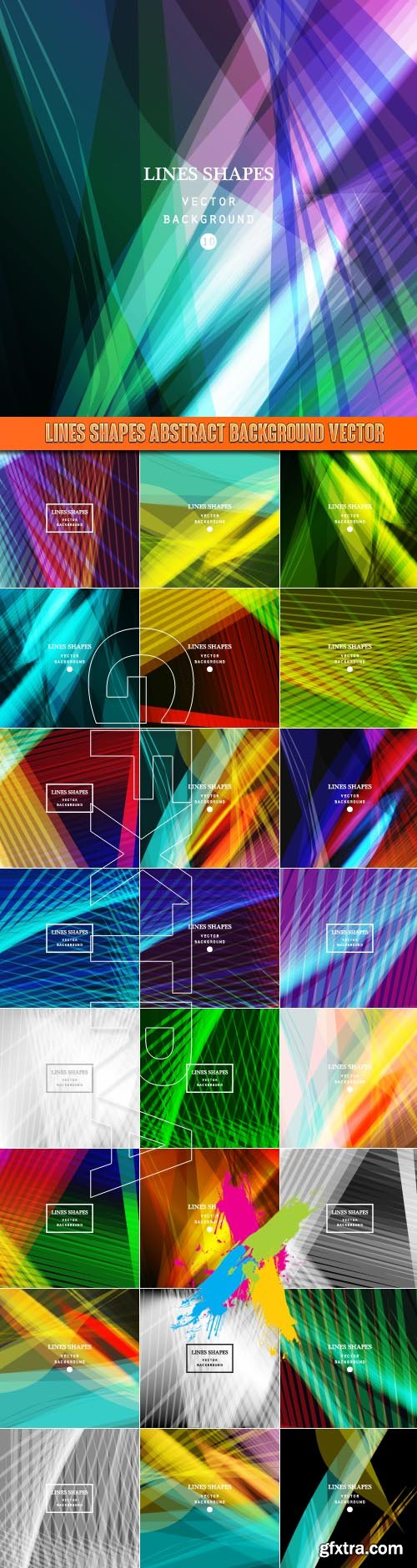 Lines shapes abstract background vector