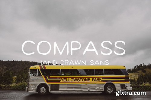 CreativeMarket Compass Sans Hand Drawn Typeface 550307