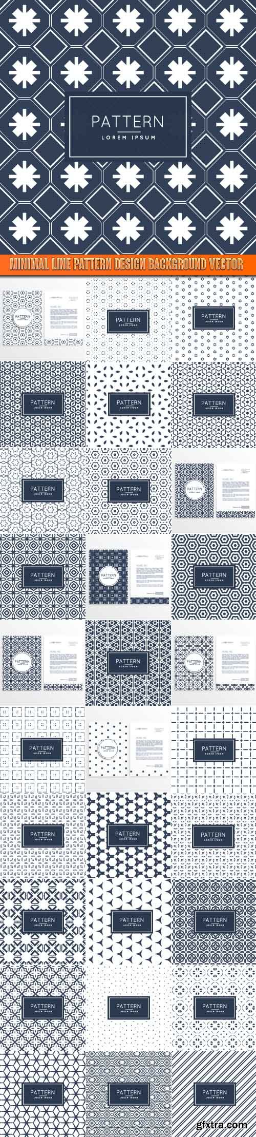 Minimal line pattern design background vector