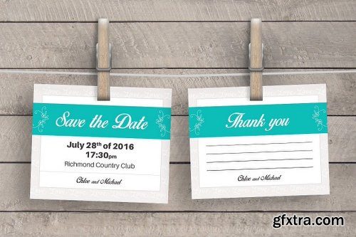 CreativeMarket Wedding Set - Invitation & Branding 688601