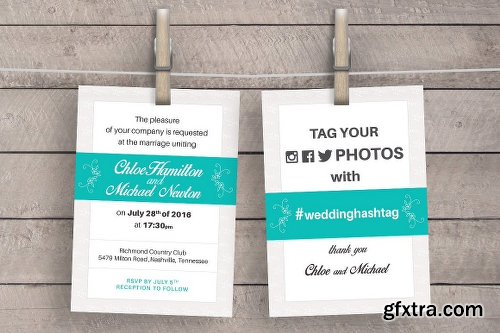 CreativeMarket Wedding Set - Invitation & Branding 688601