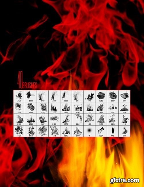 Ron\'s Flames Photoshop Brushes