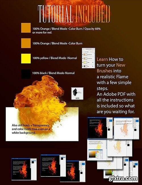 Ron\'s Flames Photoshop Brushes