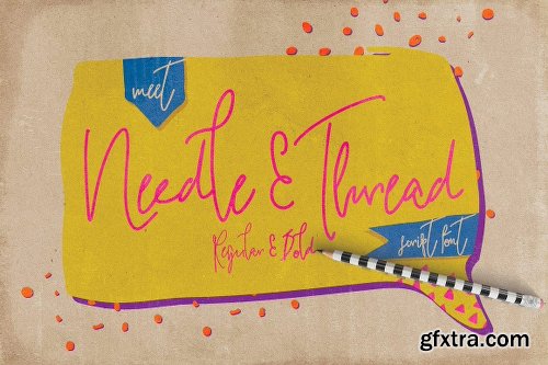 CreativeMarket Needle & Thread Font Family 754516