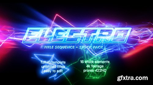 Videohive Electro - Electric Title Sequence + 16 Lighting Elements 18794222