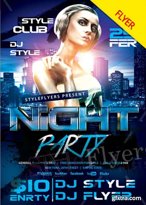 Night Party V14 PSD Flyer Template