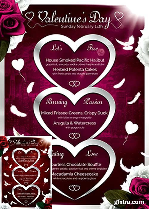 Valentines Day Menu Template V4