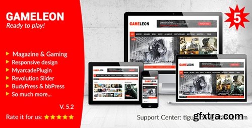 ThemeForest - Gameleon v5.2 - WordPress Magazine & Arcade Theme - 3271091